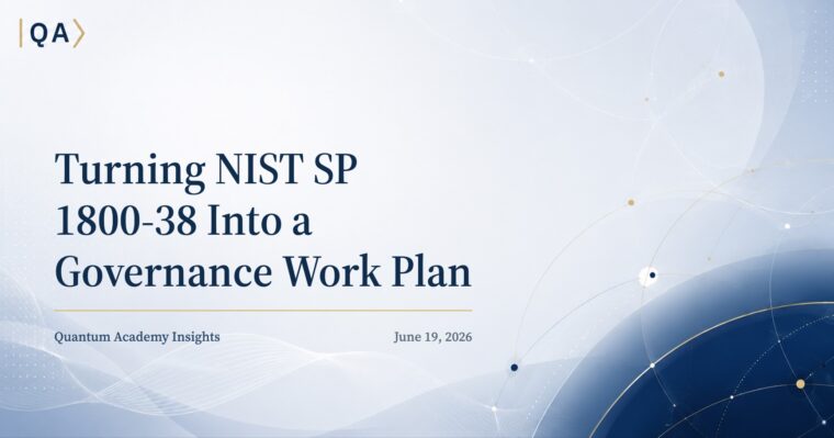Turning NIST SP 1800-38 Into a Governance Work Plan