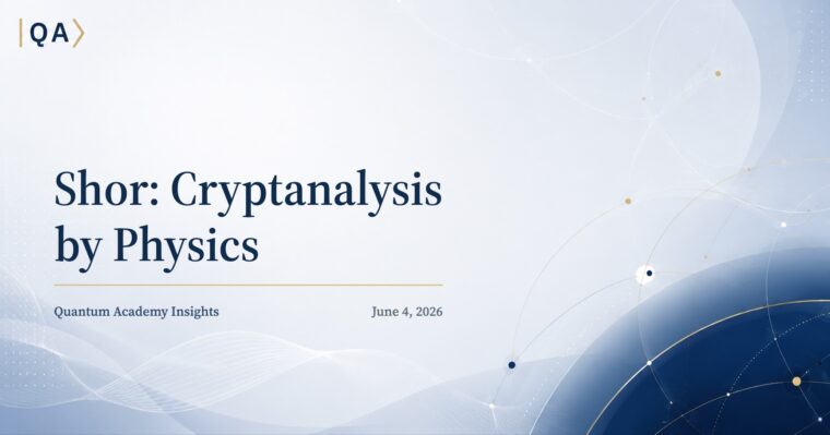 Shor: Cryptanalysis by Physics