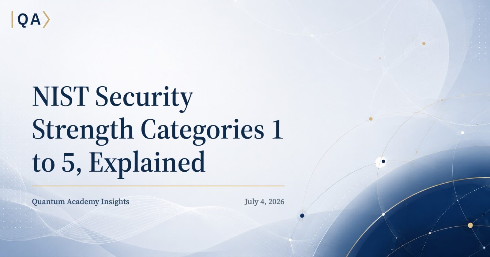 NIST Security Strength Categories 1 to 5, Explained