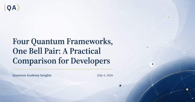Four Quantum Frameworks, One Bell Pair: A Practical Comparison for Developers
