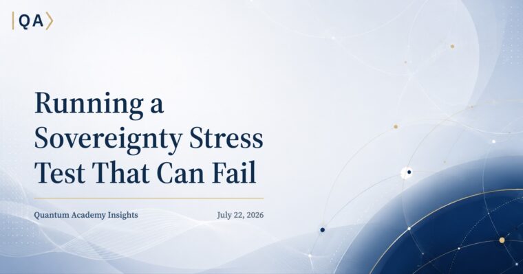 Running a Sovereignty Stress Test That Can Fail