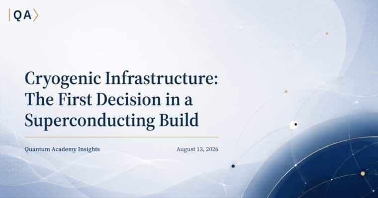 Cryogenic Infrastructure: The First Decision in a Superconducting Build