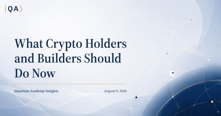 What Crypto Holders and Builders Should Do Now