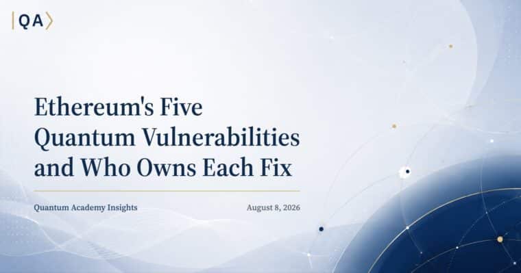 Ethereum’s Five Quantum Vulnerabilities and Who Owns Each Fix