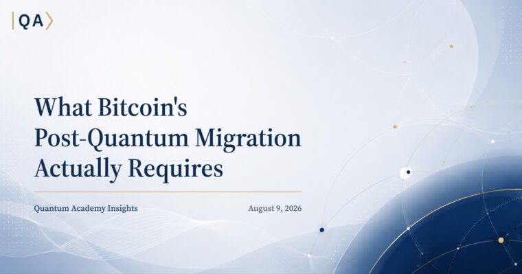 What Bitcoin’s Post-Quantum Migration Actually Requires