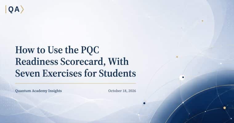 How to Use the PQC Readiness Scorecard