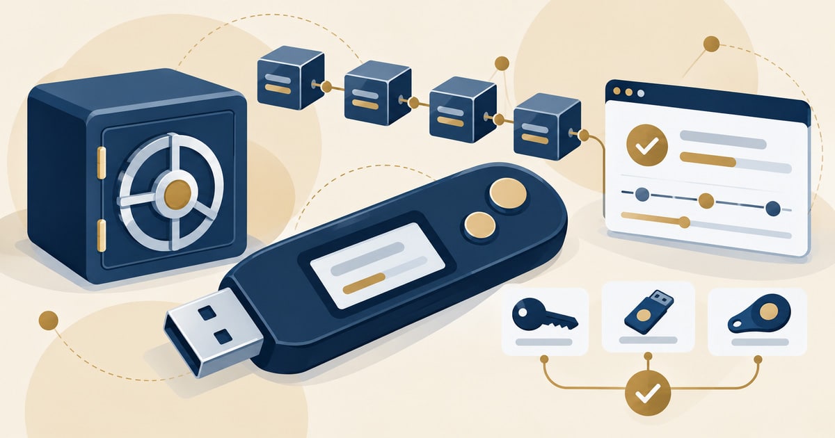 Quantum-Safe Digital Assets: custody vault, hardware wallet, a chain of blocks and a multi-signature key set